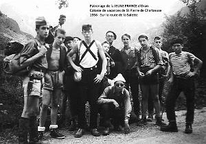 COLO JEUNE FRANCE 1956 sur la route de la Salette